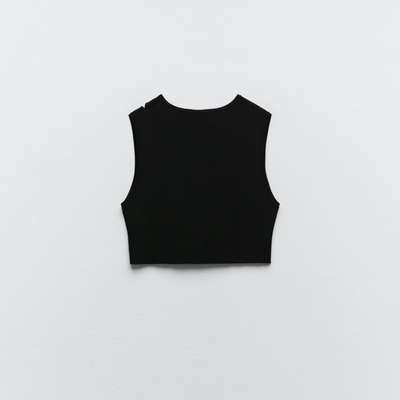 ZARA KNIT TOP WITH JEWEL BUTTONS
BLACK - Picture 3 of 4